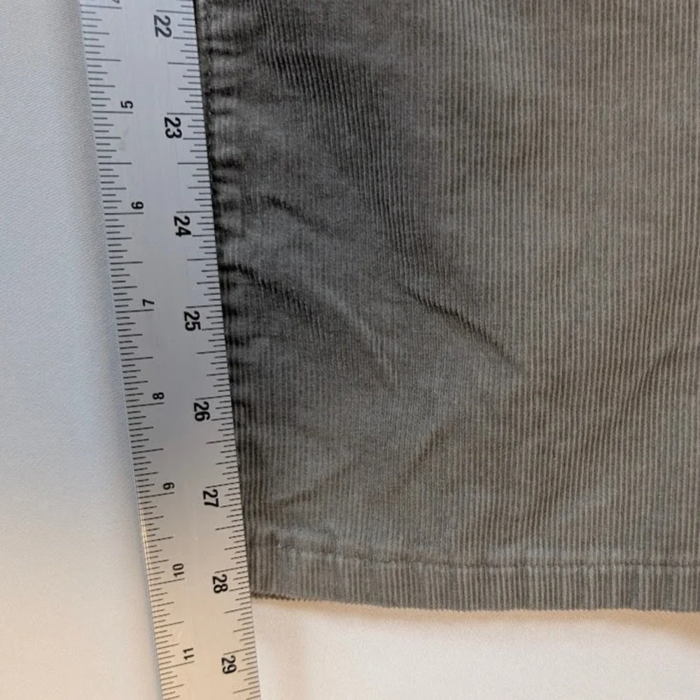 Lands' End Corduroy Pants Women's 6 Gray Fit‎ 2 Bootcut Stretch Cotton Blend